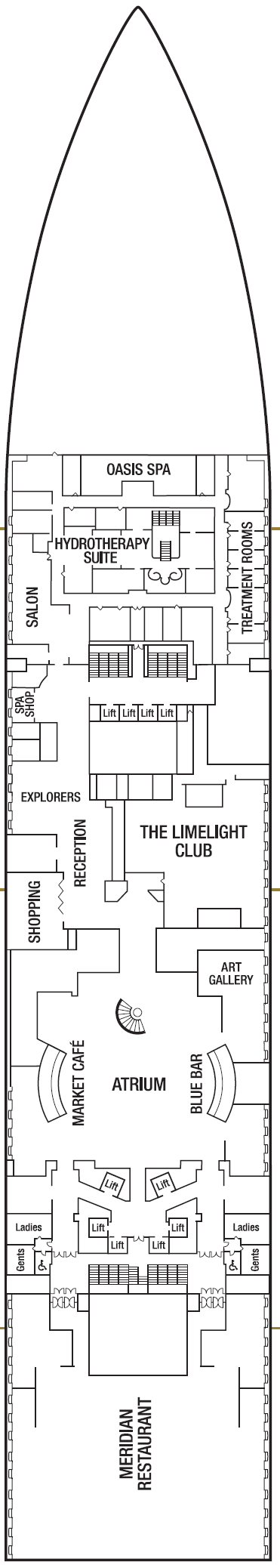 Deck plan for Deck 5 - Landing