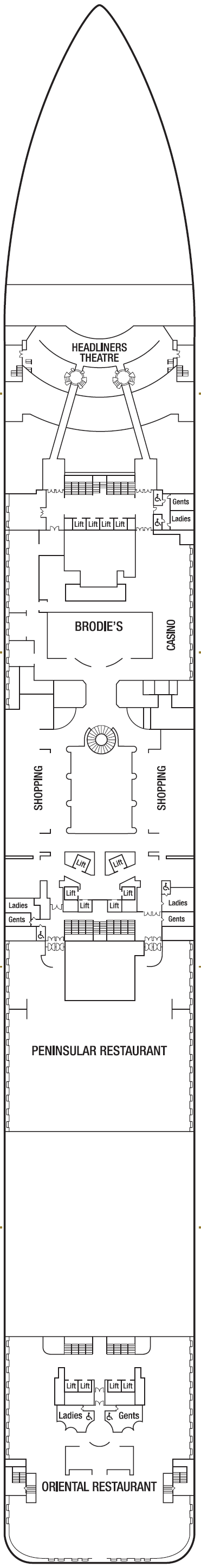 Deck plan for Deck 6 - Tween