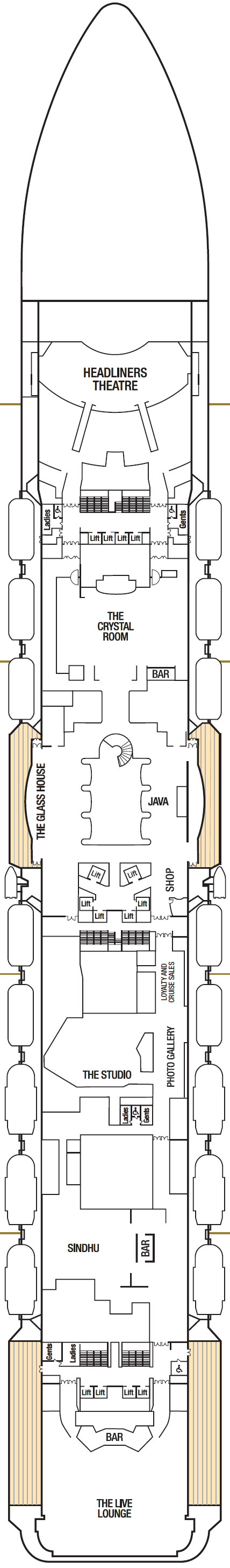 Deck plan for Deck 7 - Main