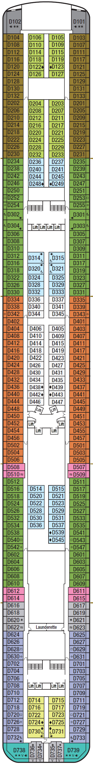 Deck plan for Deck 11 - D