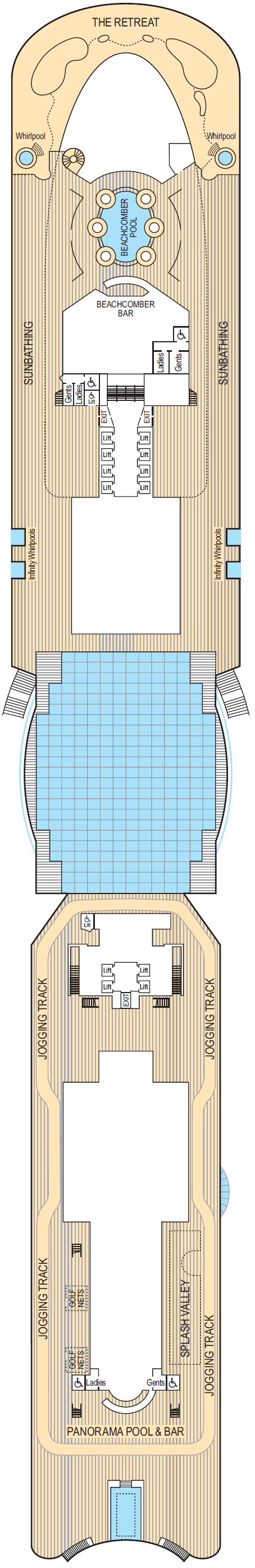 Deck plan for Deck 18 - Panorama  