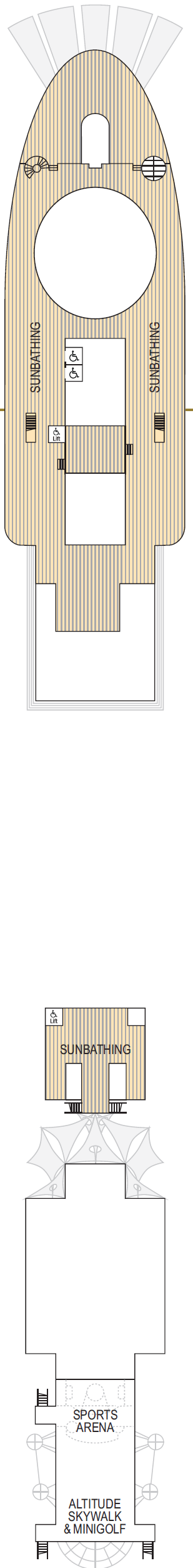 Deck plan for Deck 19 - Sky  