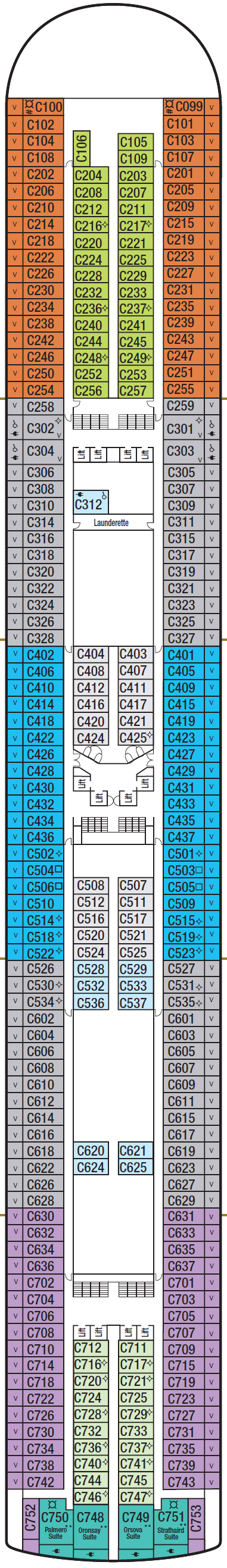 Deck plan for Deck 10 - C