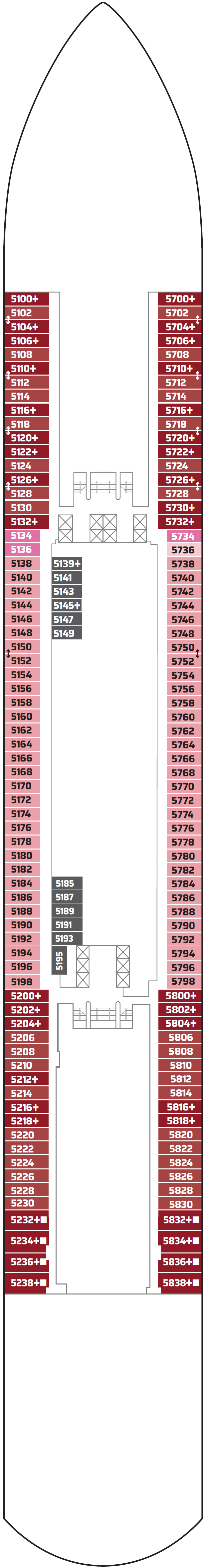 Deck plan for Deck 5