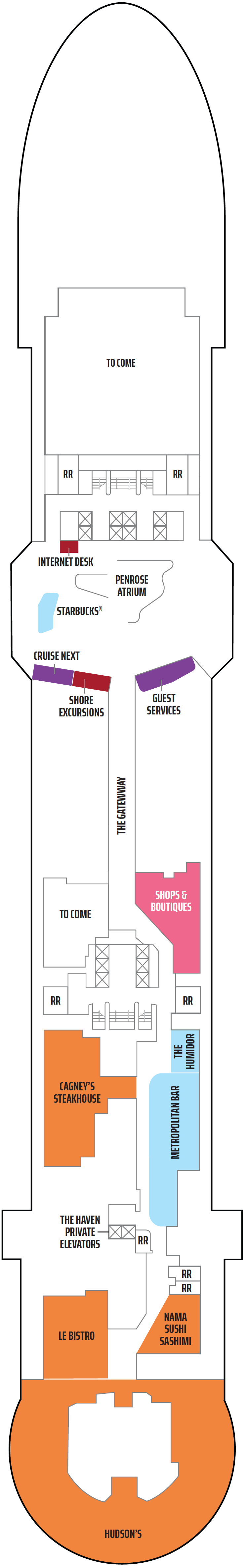 Deck plan for Deck 7