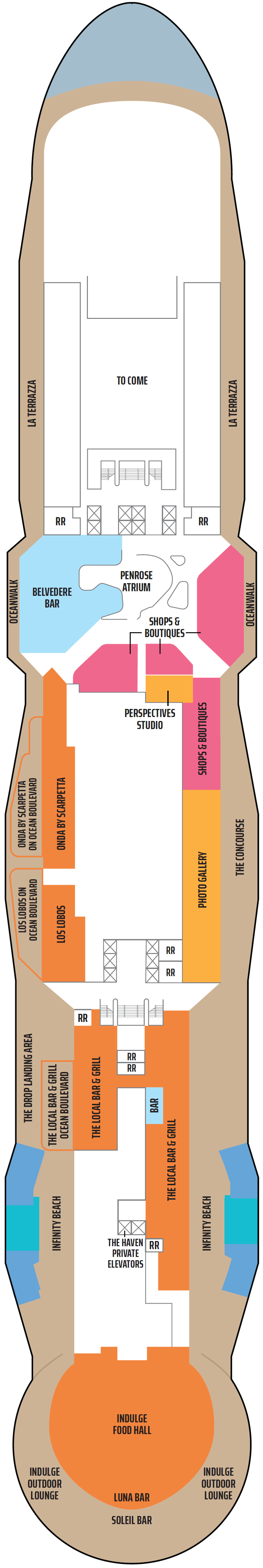 Deck plan for Deck 8