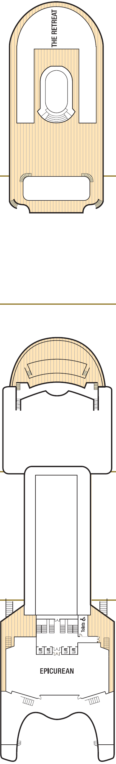 Deck plan for Deck 17 - Sun