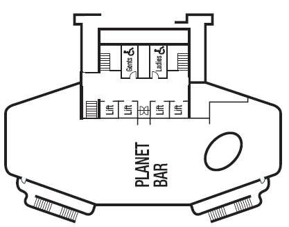Deck plan for Deck 18 - Ocean