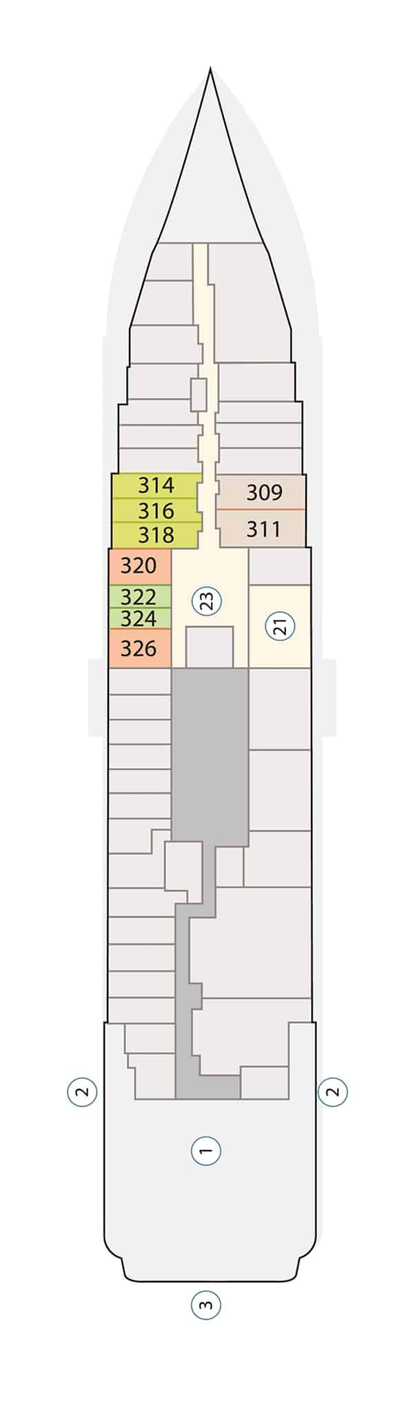 Deck plan for Deck 3
