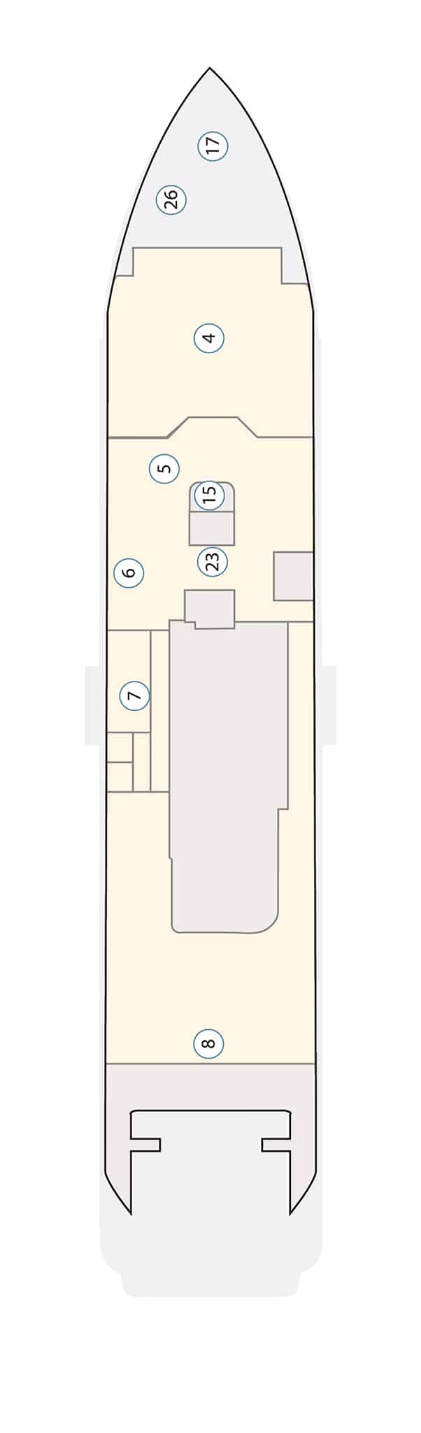 Deck plan for Deck 5