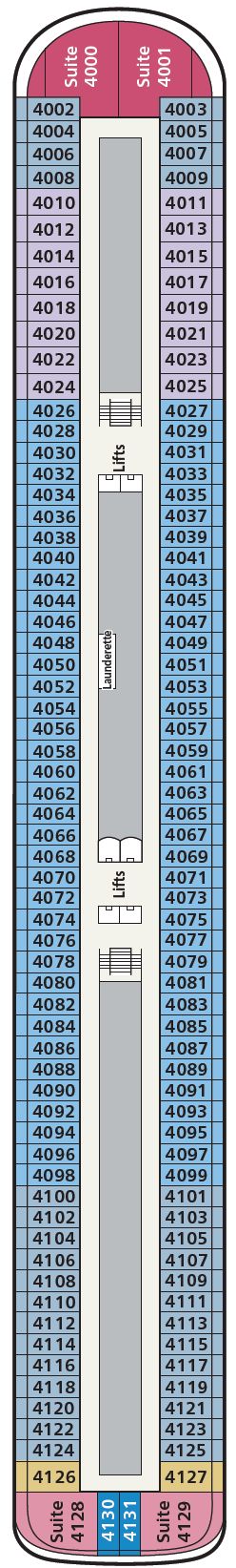 Deck plan for Deck 4
