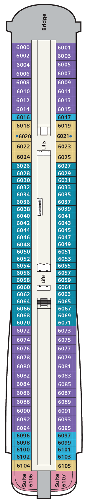 Deck plan for Deck 6
