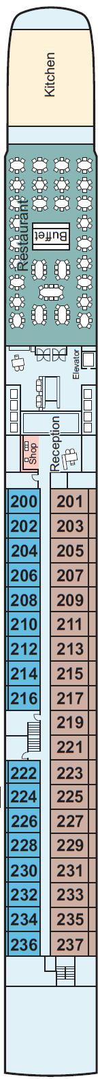 Deck plan for Middle Deck