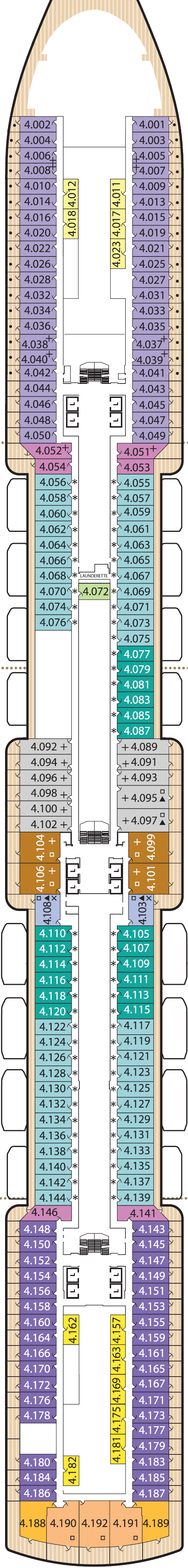 Deck plan for Deck 4