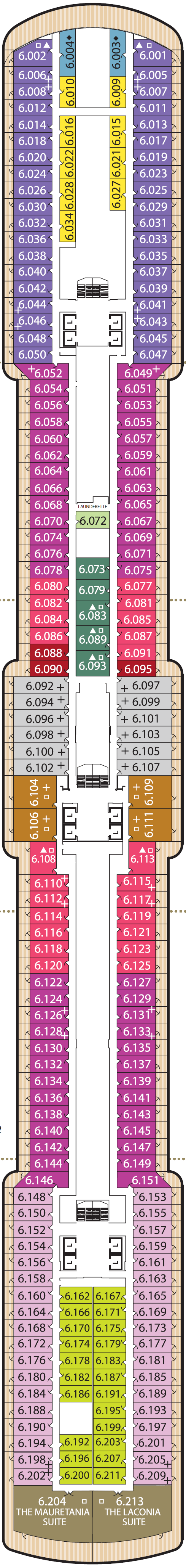 Deck plan for Deck 6