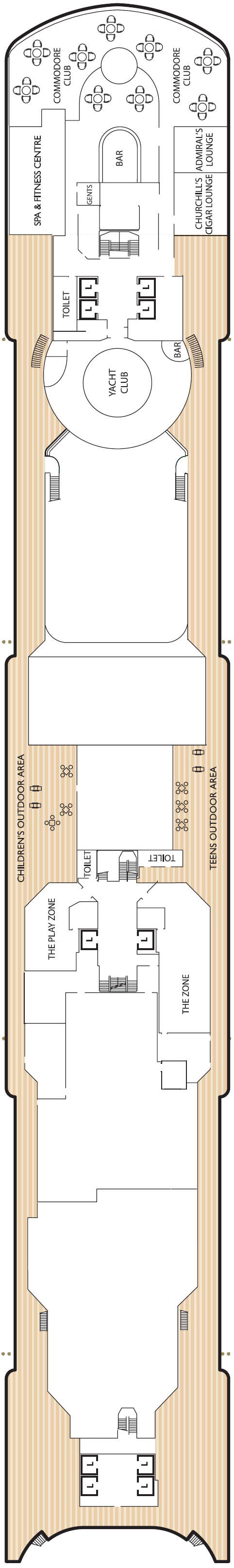 Deck plan for Deck 10