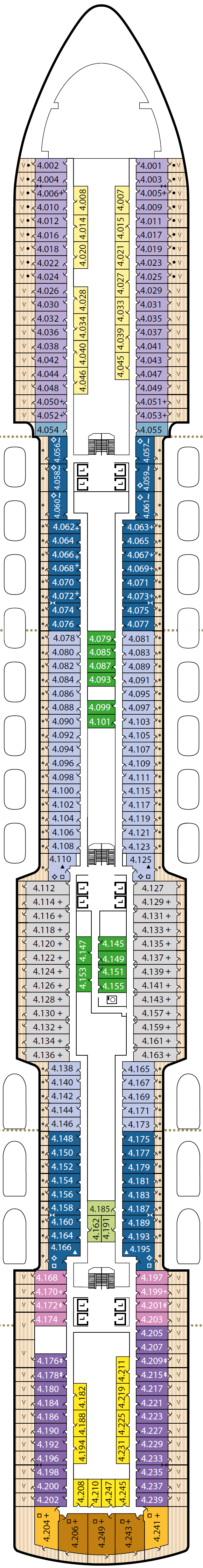 Deck plan for Deck 4