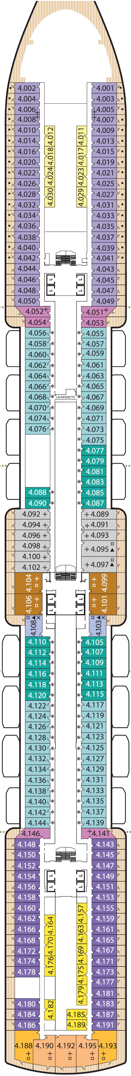 Deck plan for Deck 4