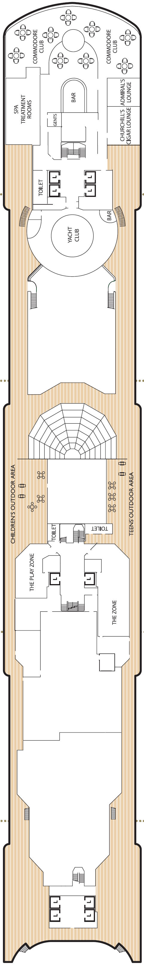 Deck plan for Deck 10