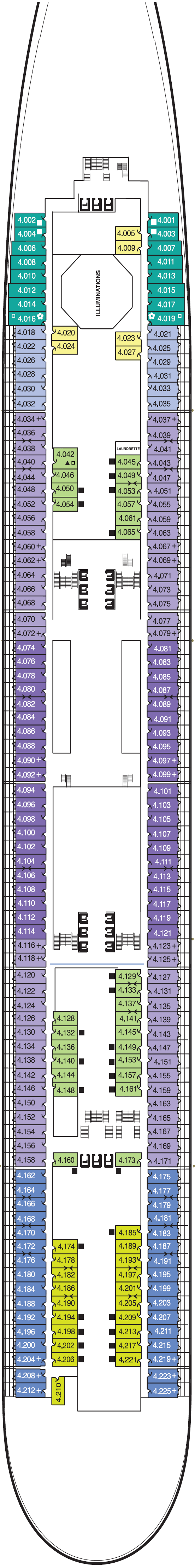Deck plan for Deck 4
