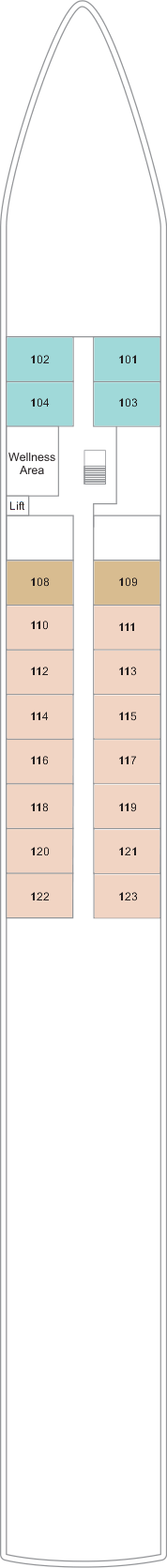 TUI Aria deck plan — Deck 1