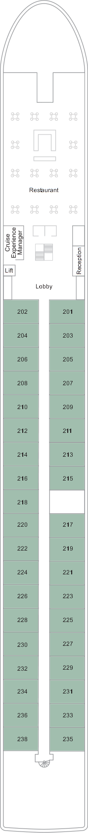 TUI Aria deck plan — Deck 2