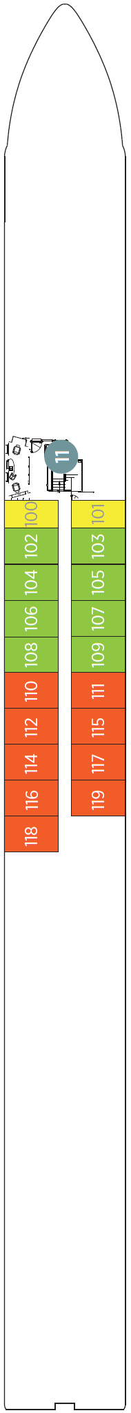 Deck plan for Riviera Deck