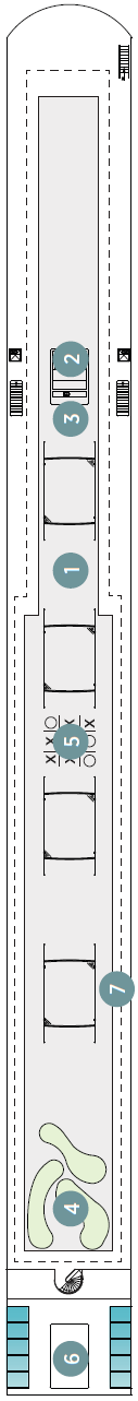 Deck plan for Sun Deck