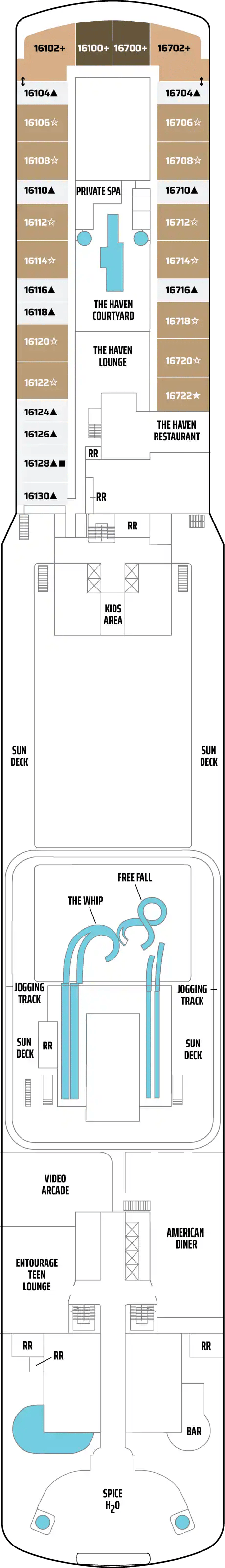Deck plan for DECK 16