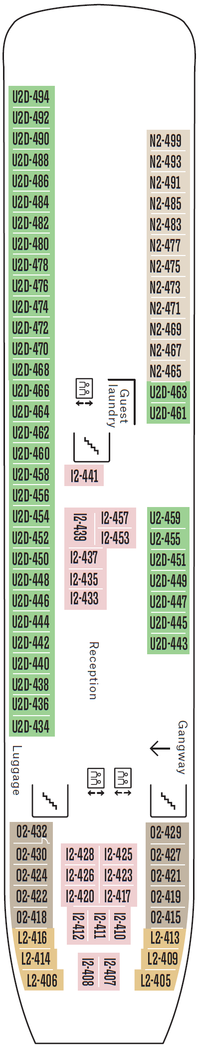 Deck plan for Deck 4