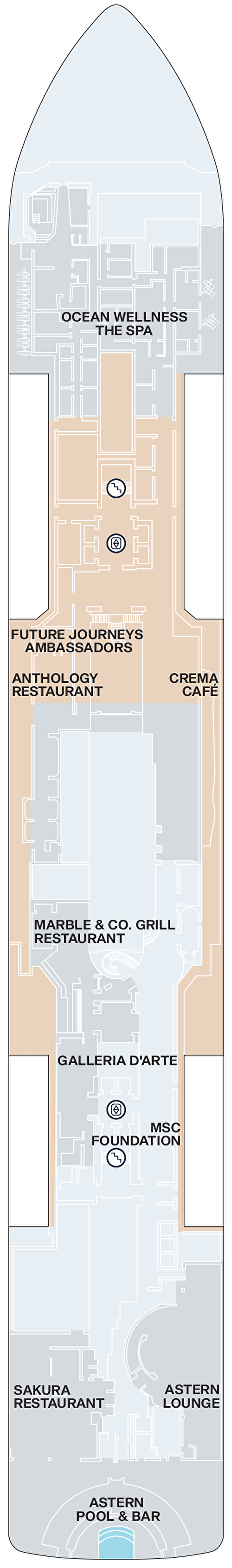Deck plan for Deck 5