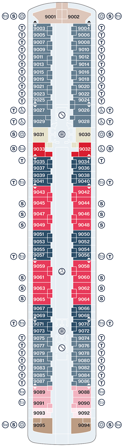 Deck plan for Deck 9