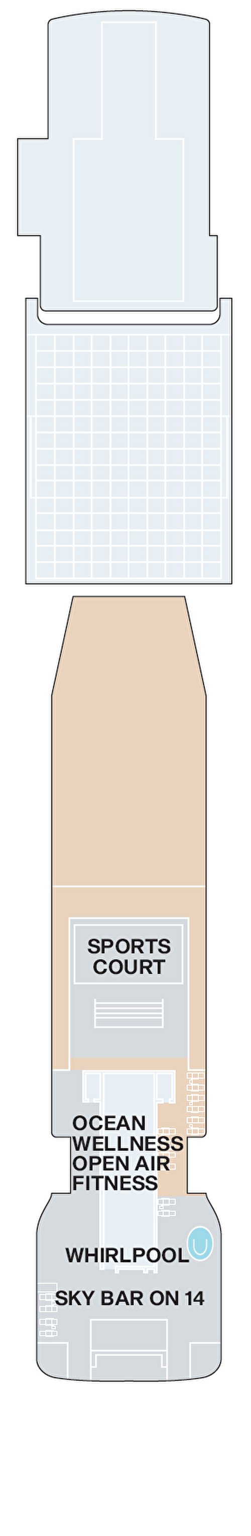 Deck plan for Deck 14