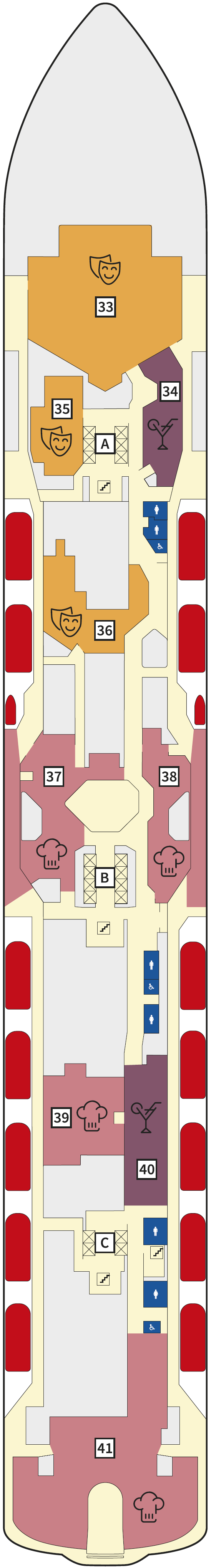 Deck plan for 5 Pier