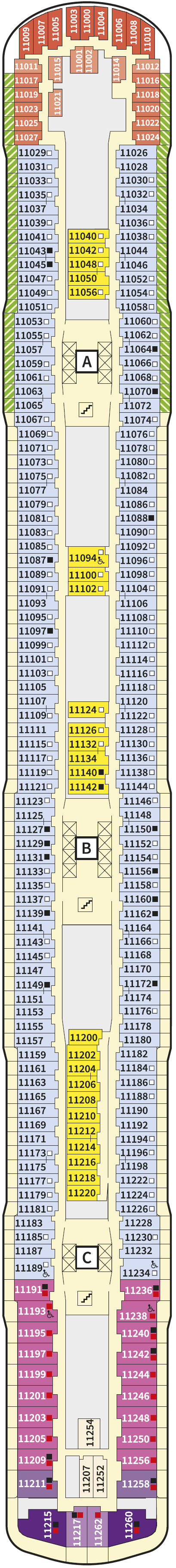 Deck plan for 11 Delfin