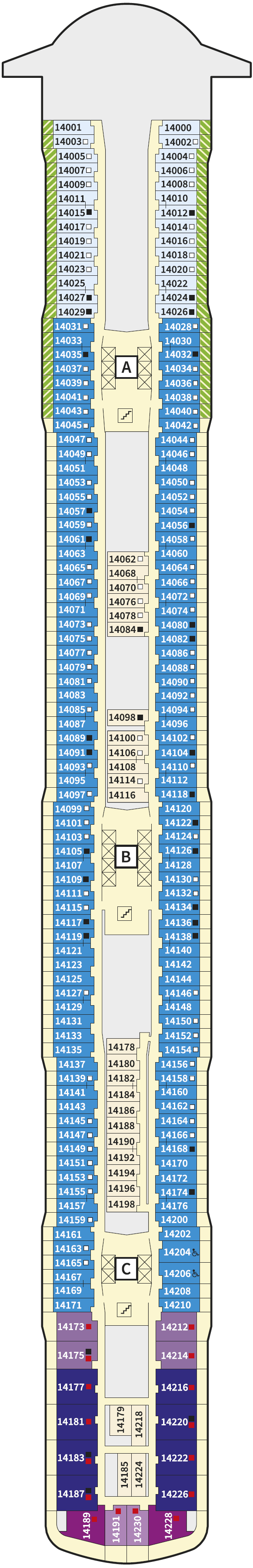 Deck plan for 14 Kompass