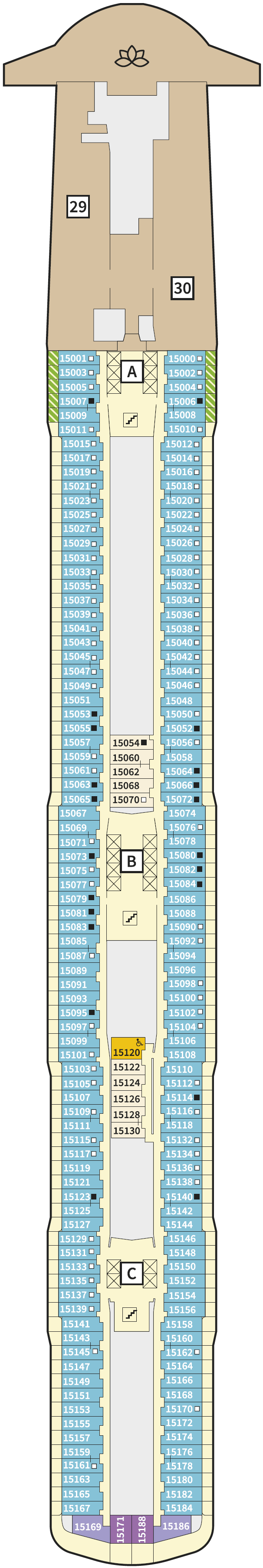 Deck plan for 15 Perle