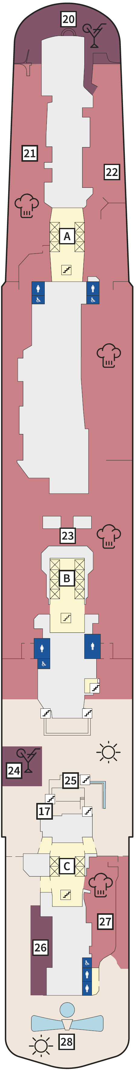 Deck plan for 16 Horizont