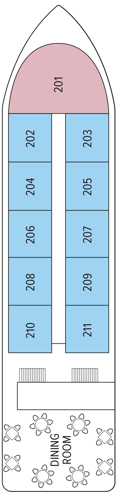 Deck plan for Upper Deck