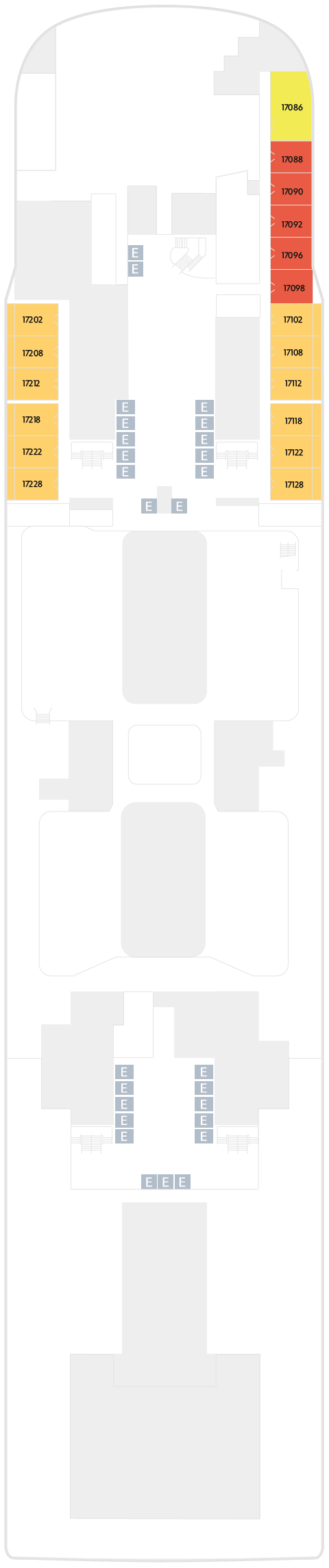 Deck plan for Deck 17
