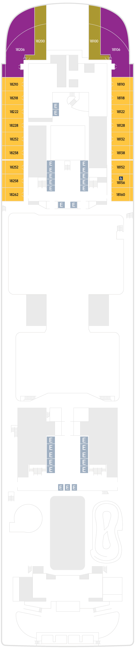 Deck plan for Deck 18