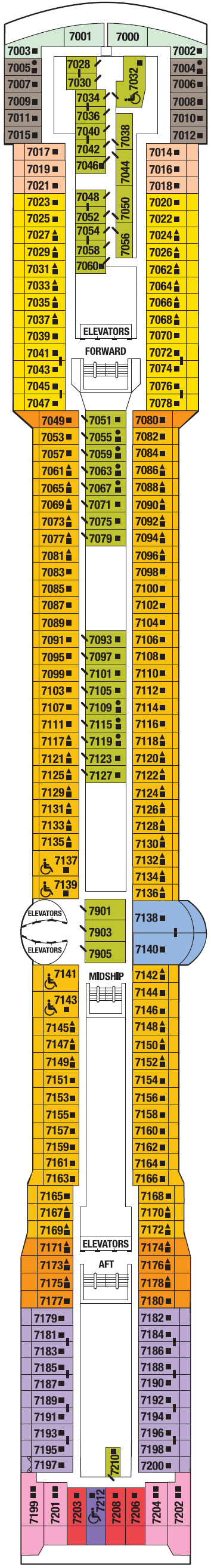 Deck plan for VISTA DECK 7