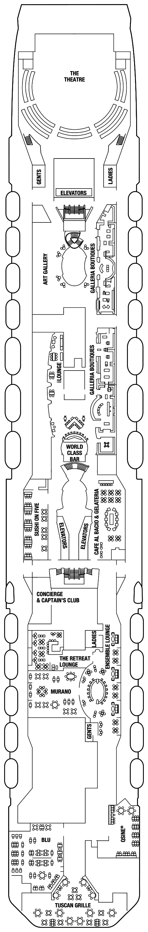 Deck plan for ENTERTAINMENT DECK 5