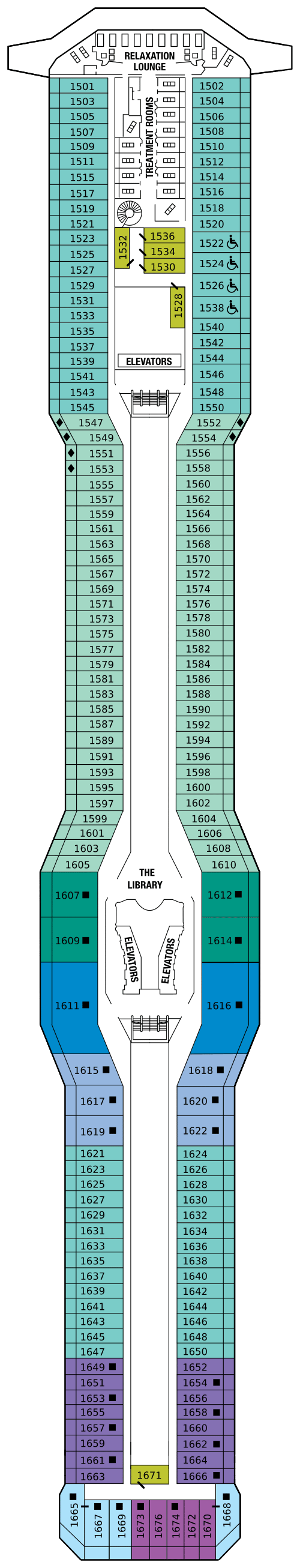 Deck plan for PENTHOUSE DECK 11