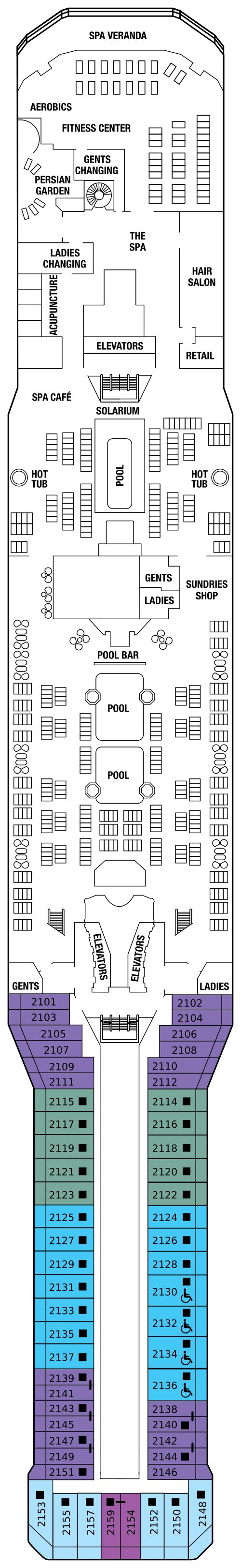 Deck plan for RESORT DECK 12