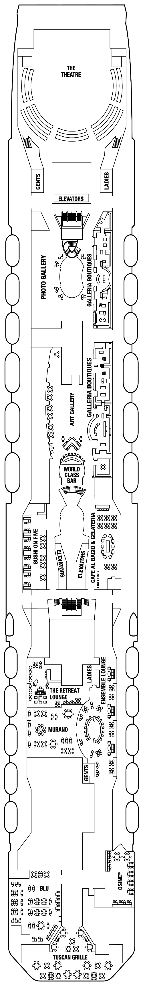 Deck plan for ENTERTAINMENT DECK 5