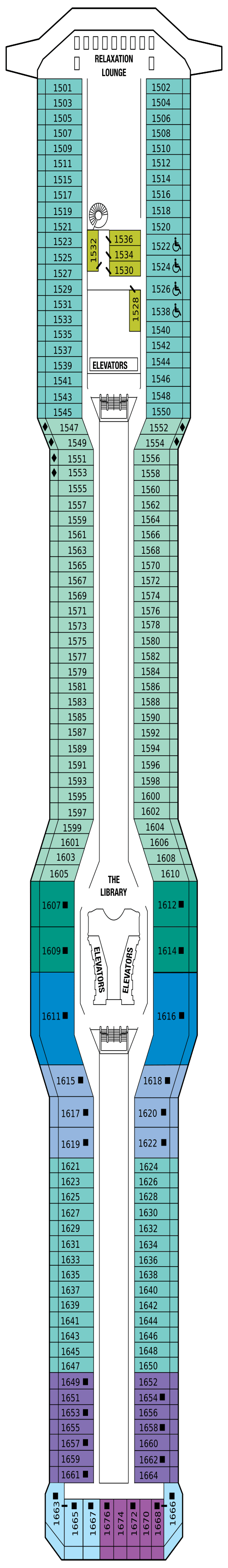Deck plan for PENTHOUSE DECK 11