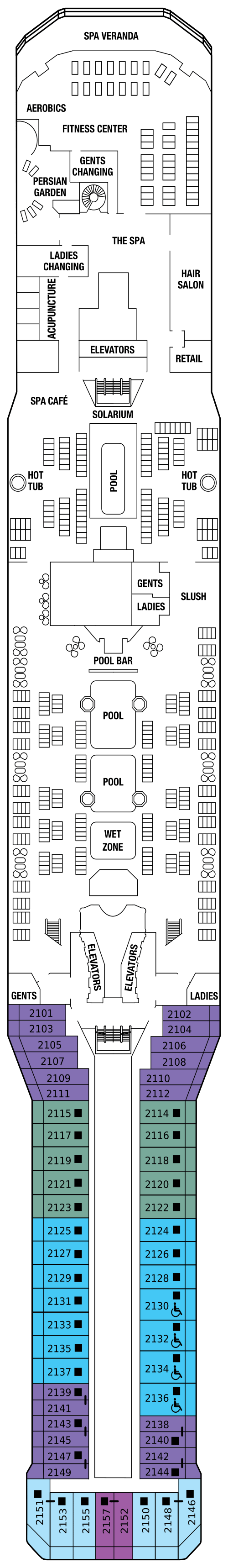 Deck plan for RESORT DECK 12