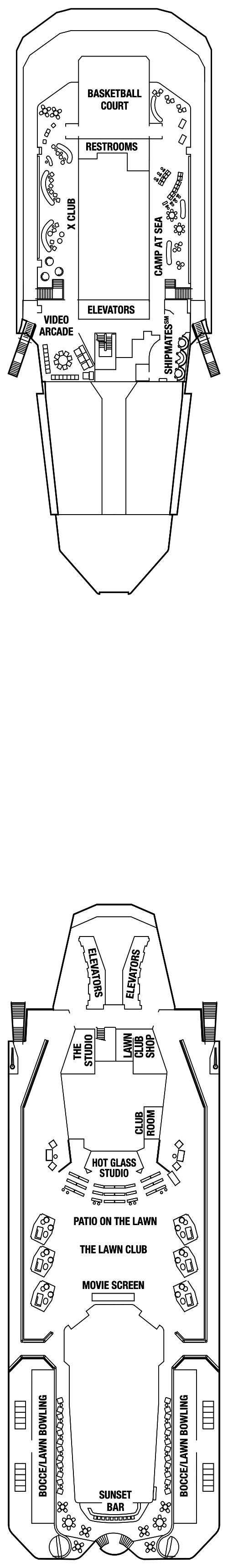 Deck plan for LAWN CLUB 15