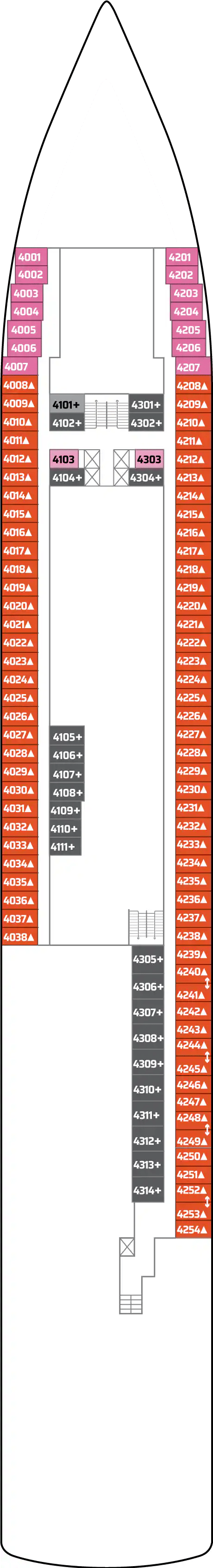 Deck plan for Deck 4